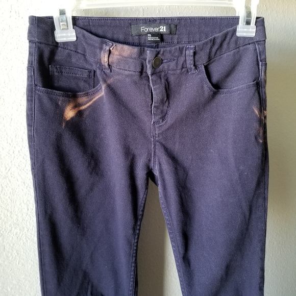 Forever 21 skinny fit navy blue pants - Picture 2 of 8